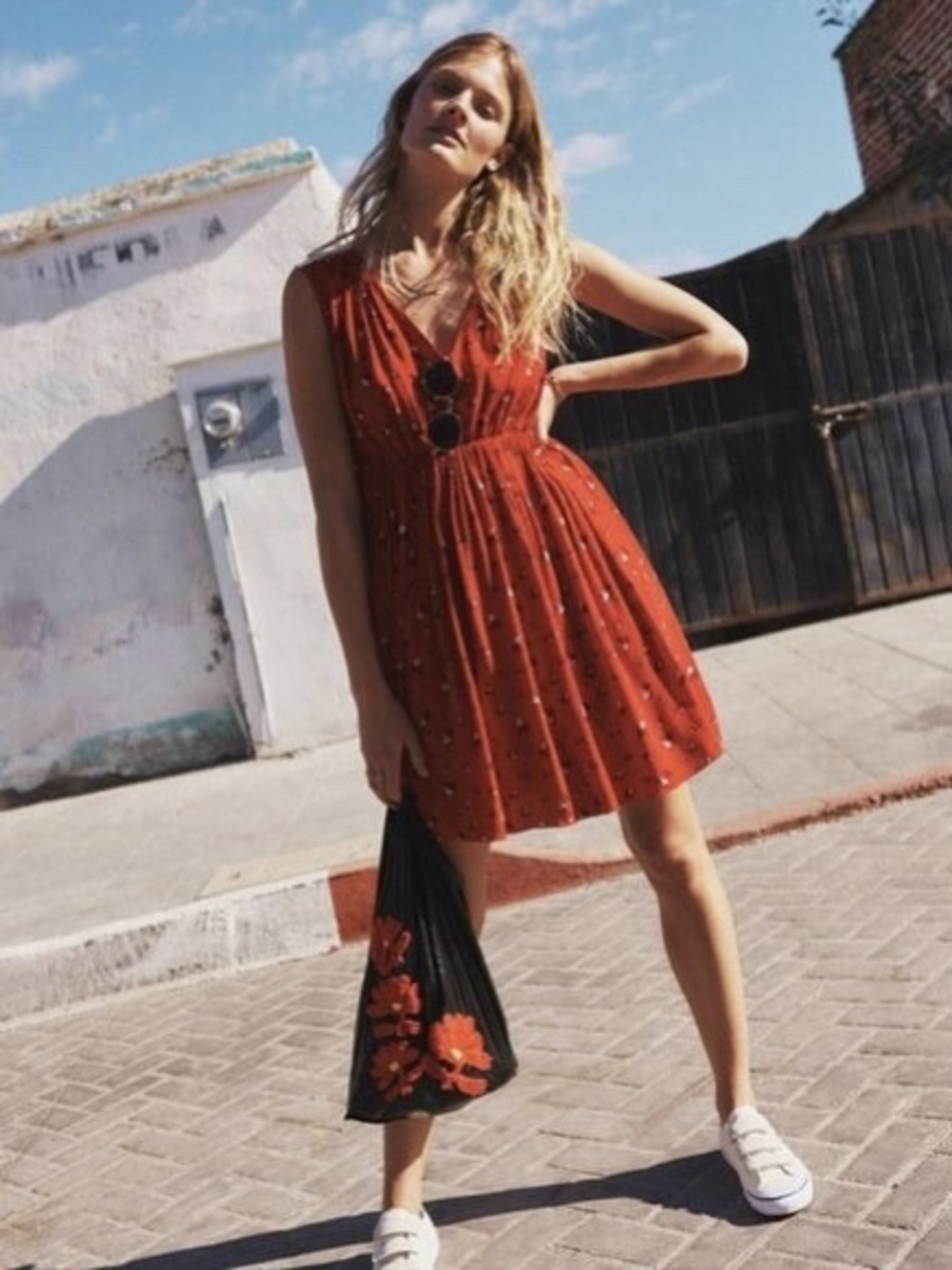 Madewell Magnolia Tie-back Summer dress in Rosebud scatter